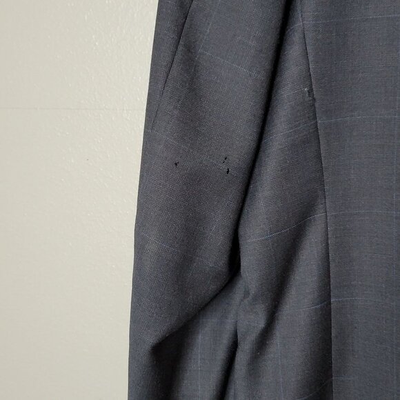 Lauren Ralph Lauren Blazer Men's 44L Flawed Wool Plaid Navy Blue Old Money Acade - Picture 4 of 12